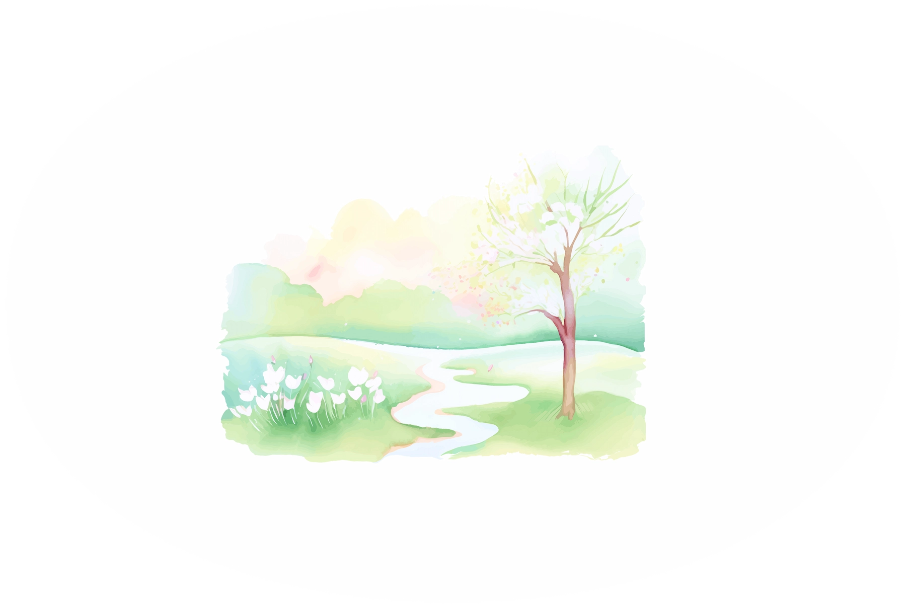 小川が流れる景色